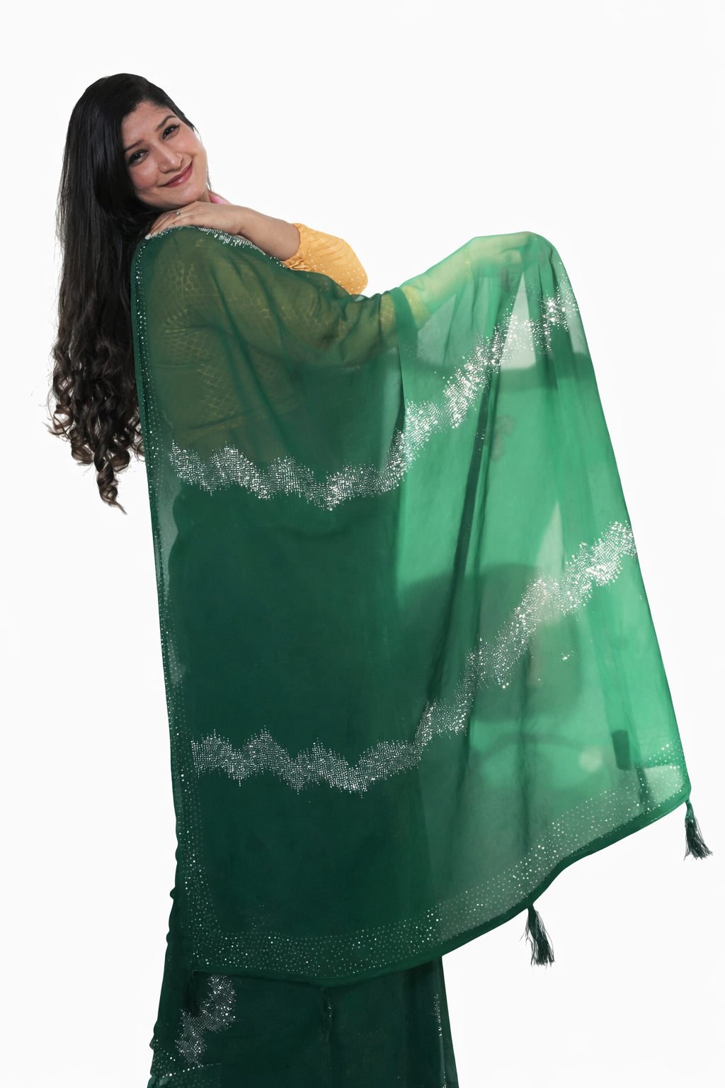 Bottle green with siroski £35