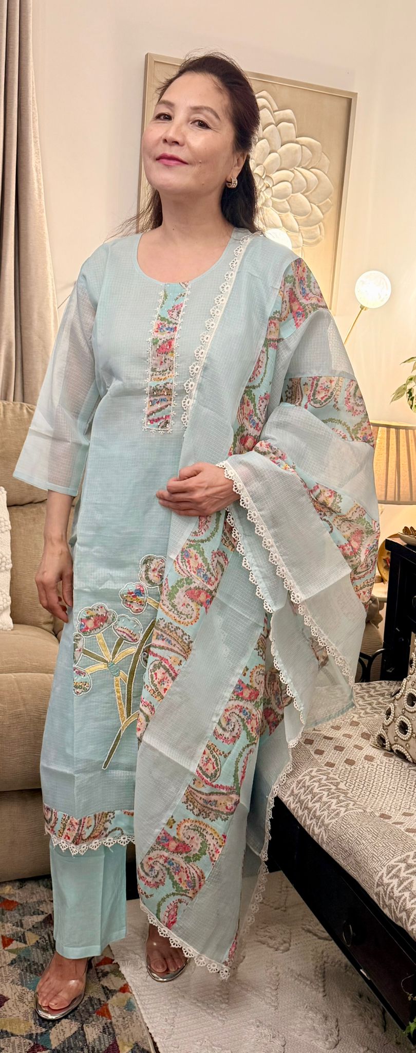 A stunning blizzard blue suit that radiates elegance and charm £50