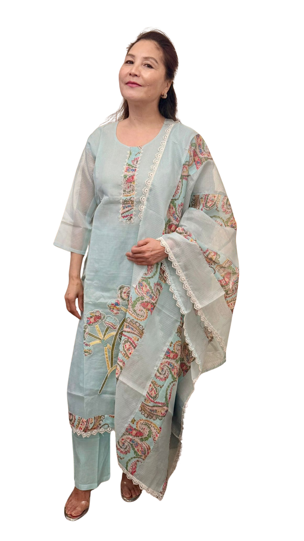 A stunning blizzard blue suit that radiates elegance and charm £50