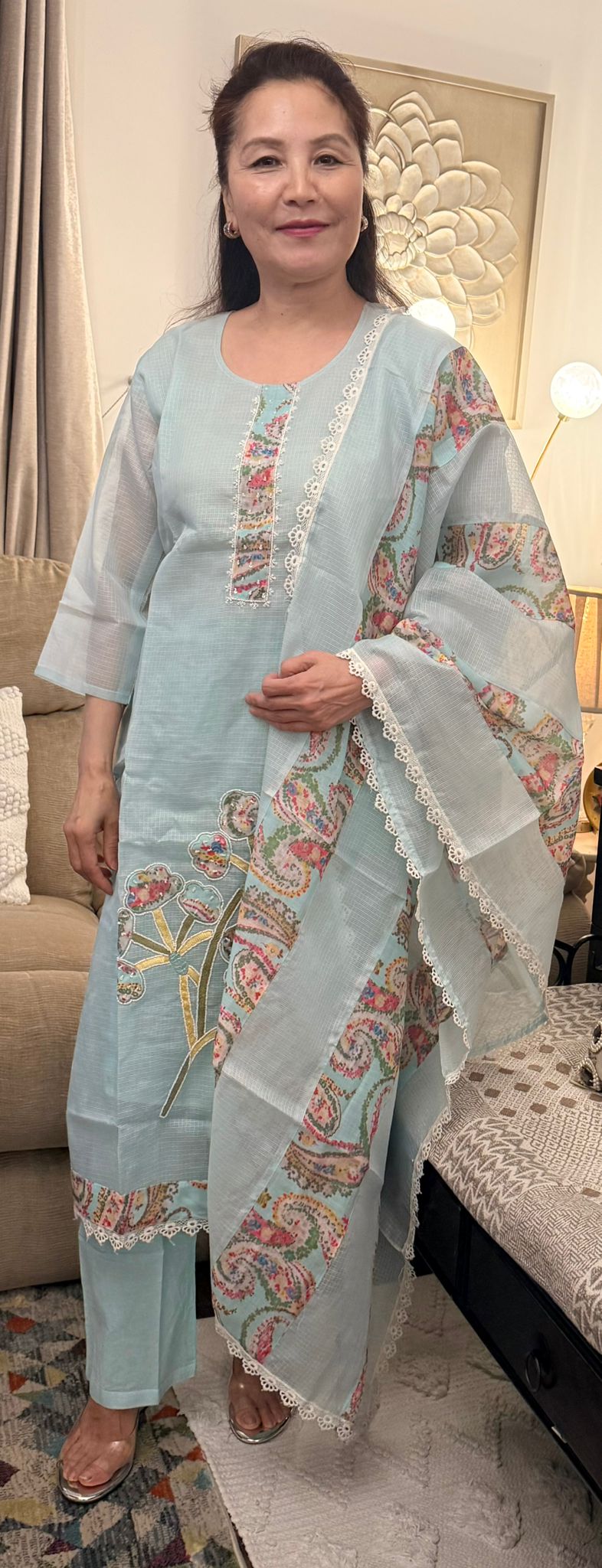A stunning blizzard blue suit that radiates elegance and charm £50