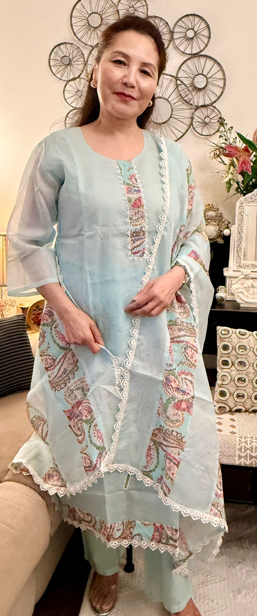 A stunning blizzard blue suit that radiates elegance and charm £50
