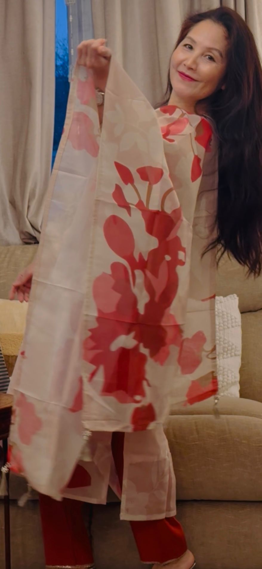 Immerse yourself in the delicate charm &nbsp;of this tissue linen suit in seren dust storm pink, £50