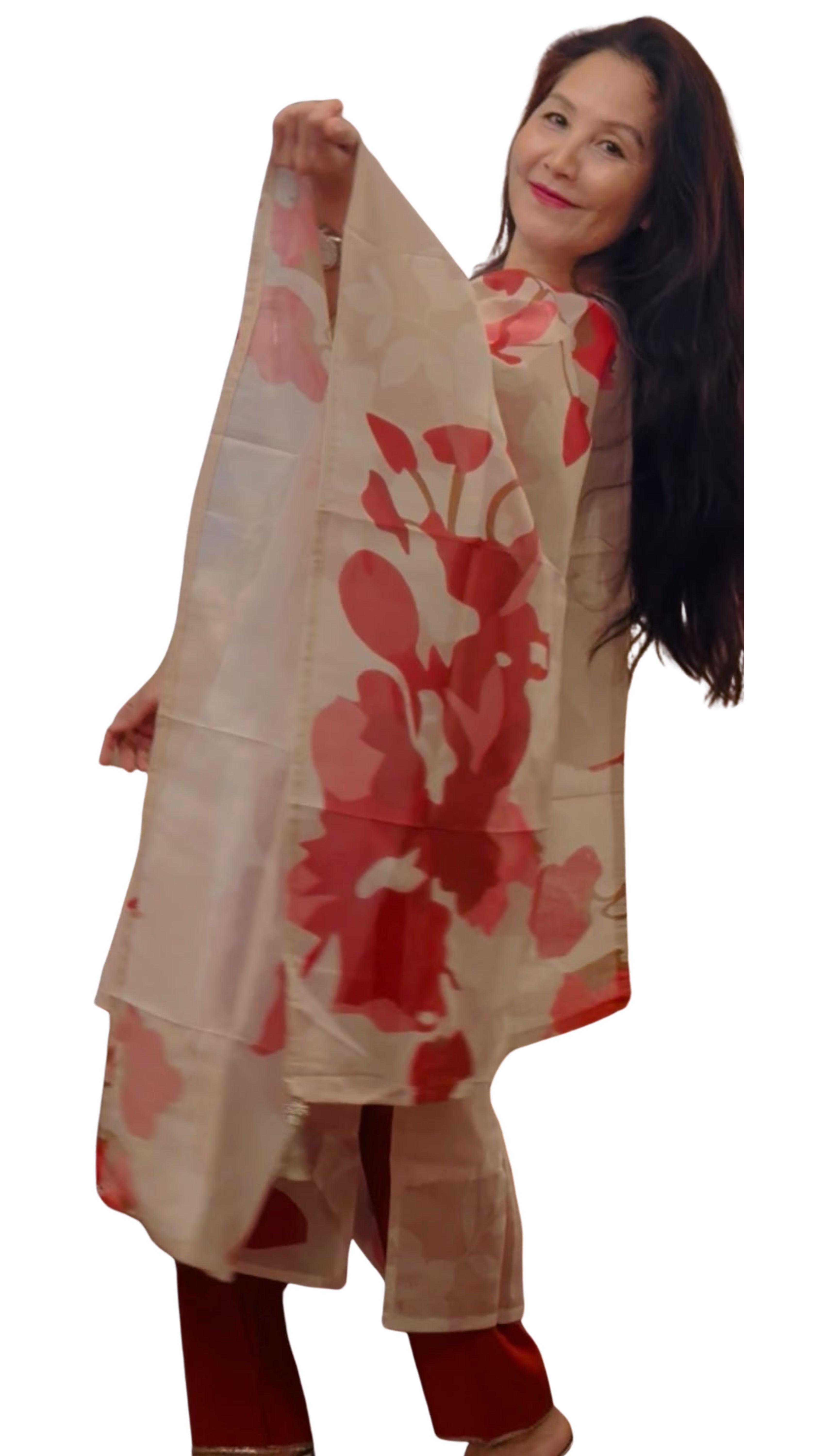 Immerse yourself in the delicate charm &nbsp;of this tissue linen suit in seren dust storm pink, £50