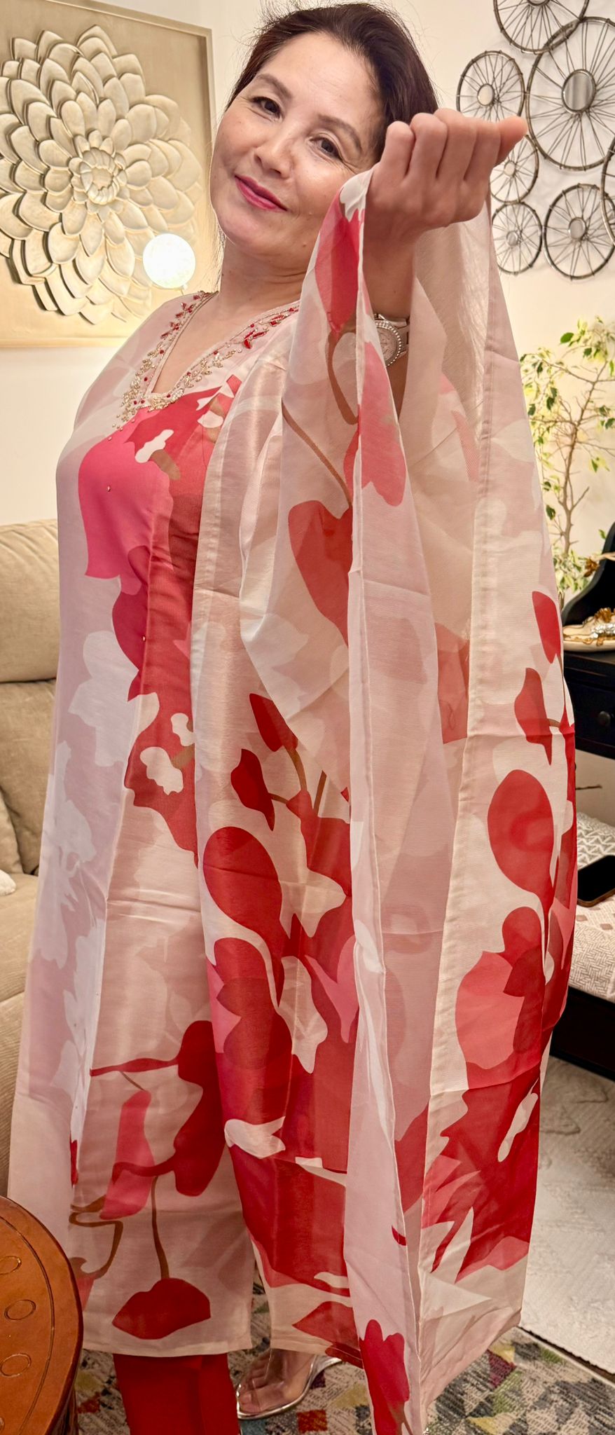 Immerse yourself in the delicate charm &nbsp;of this tissue linen suit in seren dust storm pink, £50