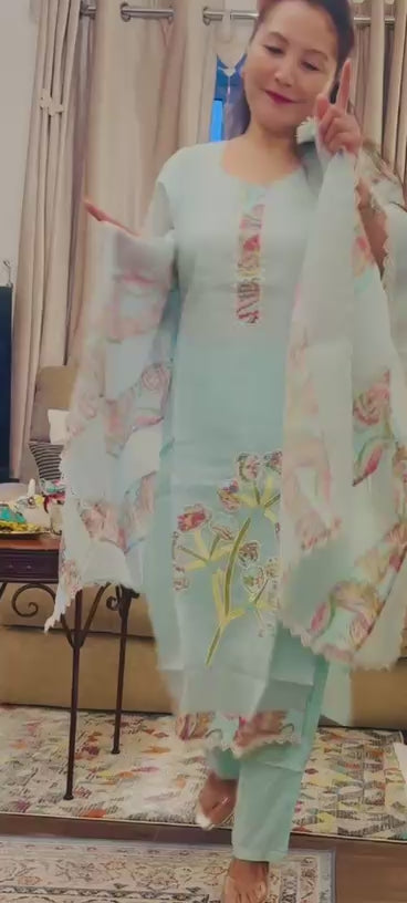 A stunning blizzard blue suit that radiates elegance and charm £50